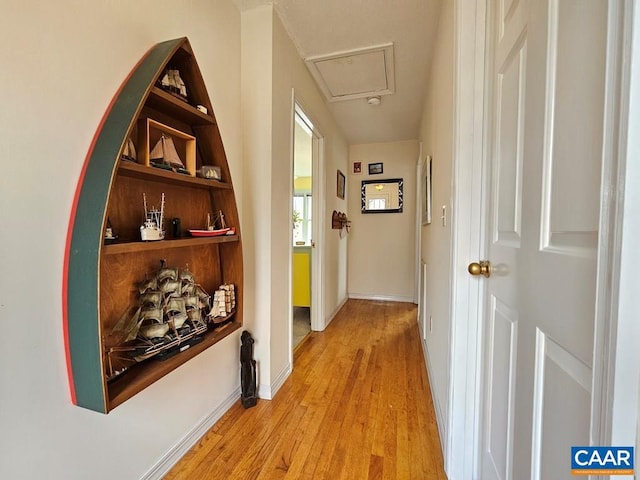 419 Camden St, Dillwyn, VA 23936 - hallway featuring light wood-style floors and baseboards