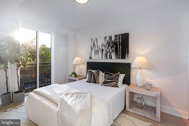 845 19th St NE Unit Ph9, Washington, DC 20002 - bedroom with baseboards, wood finished floors, and access to exterior