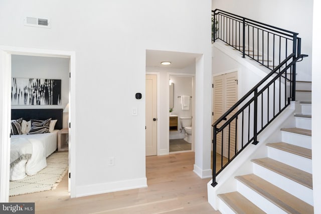 845 19th St NE Unit Ph9, Washington, DC 20002 - foyer entrance featuring wood finished floors, stairs, and baseboards