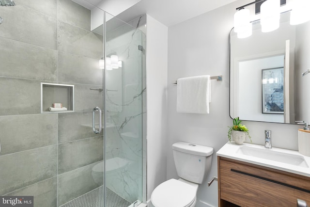 845 19th St NE Unit Ph9, Washington, DC 20002 - full bath with toilet, vanity, and a marble finish shower