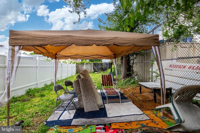 743 Cherry St, Camden, NJ 08103 - view of patio featuring a gazebo and a fenced backyard