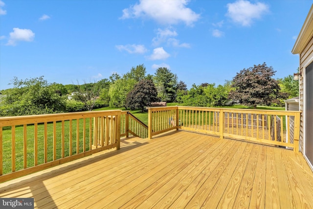 11005 Horseshoe Dr, Frederick, MD 21701 - wooden terrace featuring a lawn