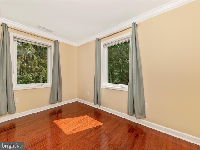 22028 Beaverbrook Dr, Smithsburg, MD 21783 - unfurnished room featuring plenty of natural light, baseboards, wood-type flooring, and ornamental molding