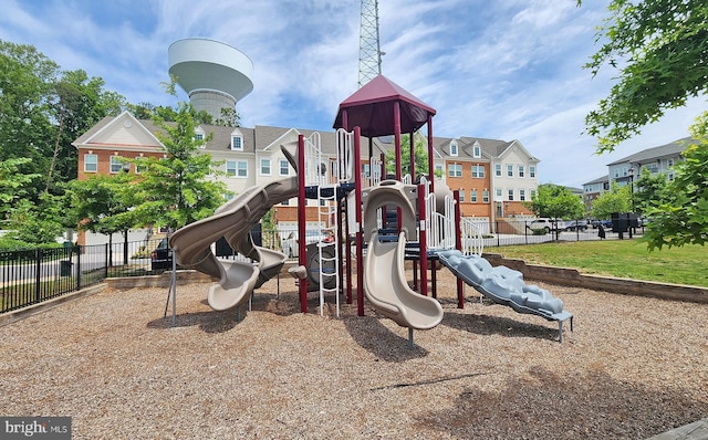 community playground with fence