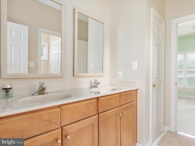 full bath featuring double vanity