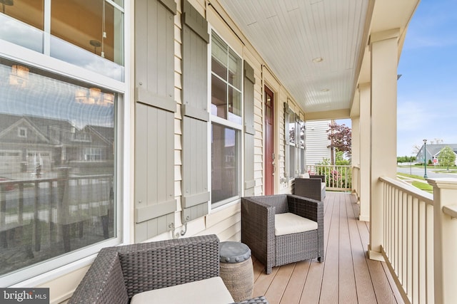 balcony with covered porch