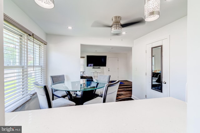 6328 Martin Luther King Jr Hwy, Capitol Heights, MD 20743 - dining area with wood finished floors, ceiling fan, recessed lighting, and baseboards