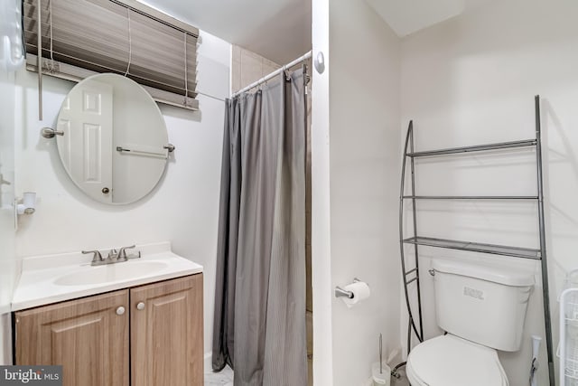 6328 Martin Luther King Jr Hwy, Capitol Heights, MD 20743 - full bath with vanity, toilet, curtained shower, and baseboards