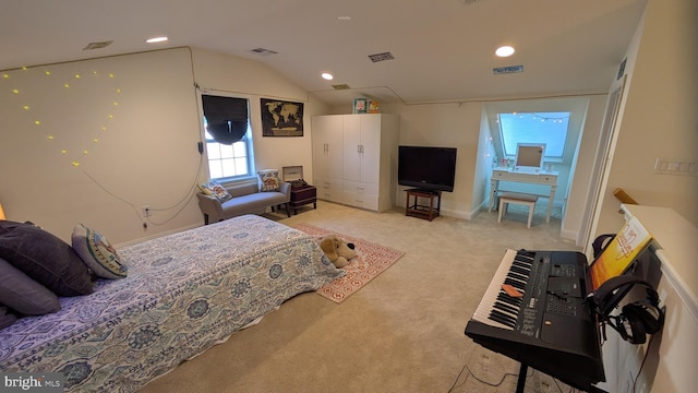 16 Magpie Ln, Princeton Junction, NJ 08550 - carpeted bedroom with vaulted ceiling and recessed lighting