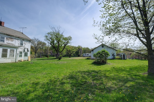 view of grassy yard