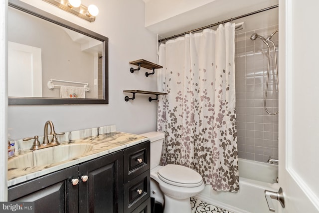 5100 Eugene Ave, Baltimore, MD 21206 - full bathroom with toilet, vanity, and shower / tub combo with curtain