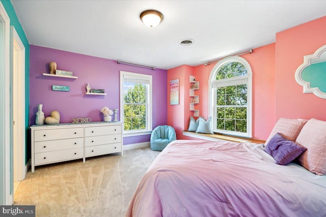bedroom featuring carpet flooring