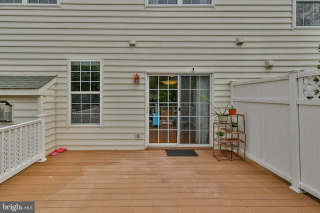 view of wooden deck