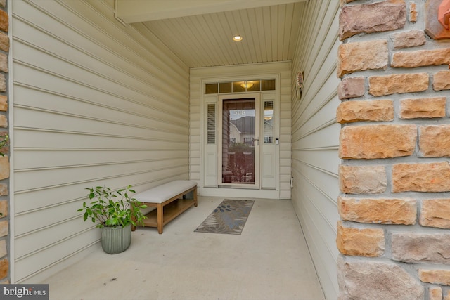 view of exterior entry