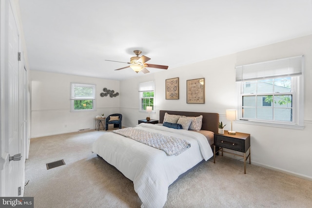4017 Spring Valley Dr, White Plains, MD 20695 - bedroom featuring carpet floors, baseboards, and a ceiling fan