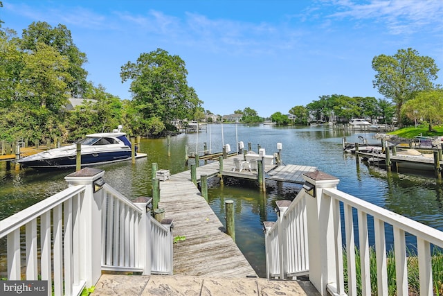 853 Imperial Rd, Arnold, MD 21012 - dock with a water view and view of wooded area