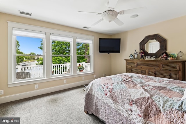 853 Imperial Rd, Arnold, MD 21012 - carpeted bedroom featuring baseboards and a ceiling fan