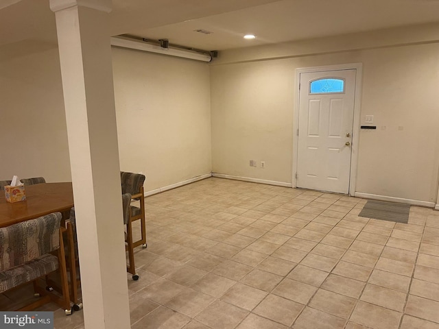 15202 Wetherburn Dr, Centreville, VA 20120 - foyer with recessed lighting, baseboards, and light tile patterned flooring