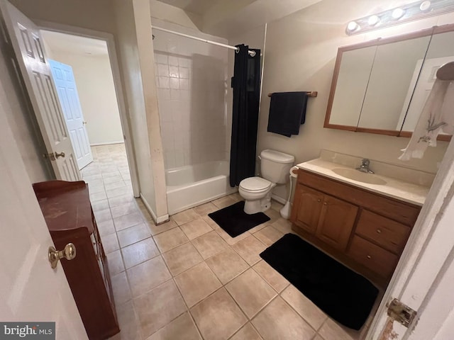 15202 Wetherburn Dr, Centreville, VA 20120 - full bathroom with tile patterned flooring, toilet, vanity, and shower / tub combo