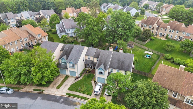 aerial view of residential area