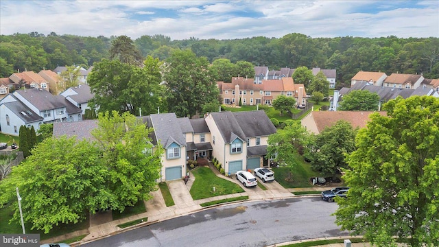aerial perspective of suburban area