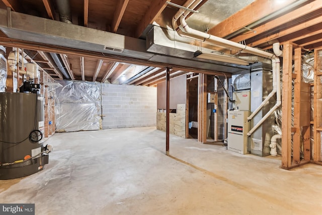 389 Mattapany Ct, Arnold, MD 21012 - unfinished below grade area featuring gas water heater and heating unit