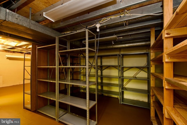 view of basement