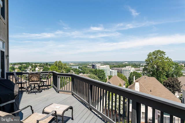 1123 Riverview Ln, Conshohocken, PA 19428 - wooden terrace with a grill