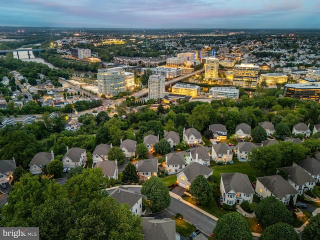 1123 Riverview Ln, Conshohocken, PA 19428 - aerial view at dusk of a view of city