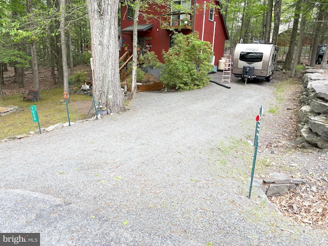 view of dirt / gravel road