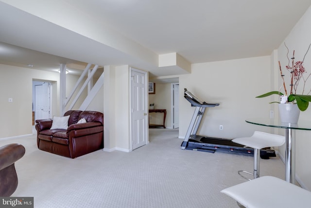 7530 Royce Ct, Annandale, VA 22003 - exercise area with carpet flooring and baseboards