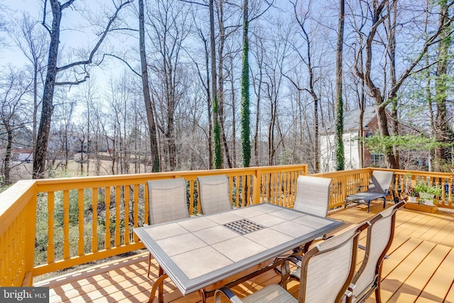 7530 Royce Ct, Annandale, VA 22003 - wooden deck with outdoor dining space