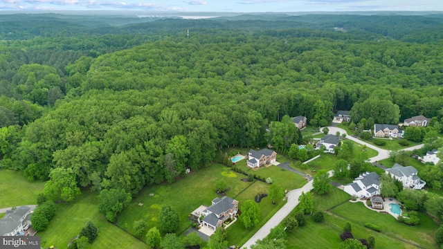 1002 Queen Annes Lace Way, Annapolis, MD 21401 - aerial view of property and surrounding area with a heavily wooded area and nearby suburban area