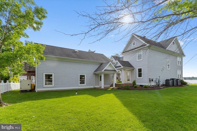 1100 Steamboat Rd, Shady Side, MD 20764 - rear view of house with central AC unit