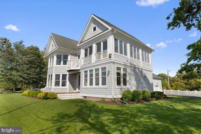 1100 Steamboat Rd, Shady Side, MD 20764 - rear view of property with a balcony