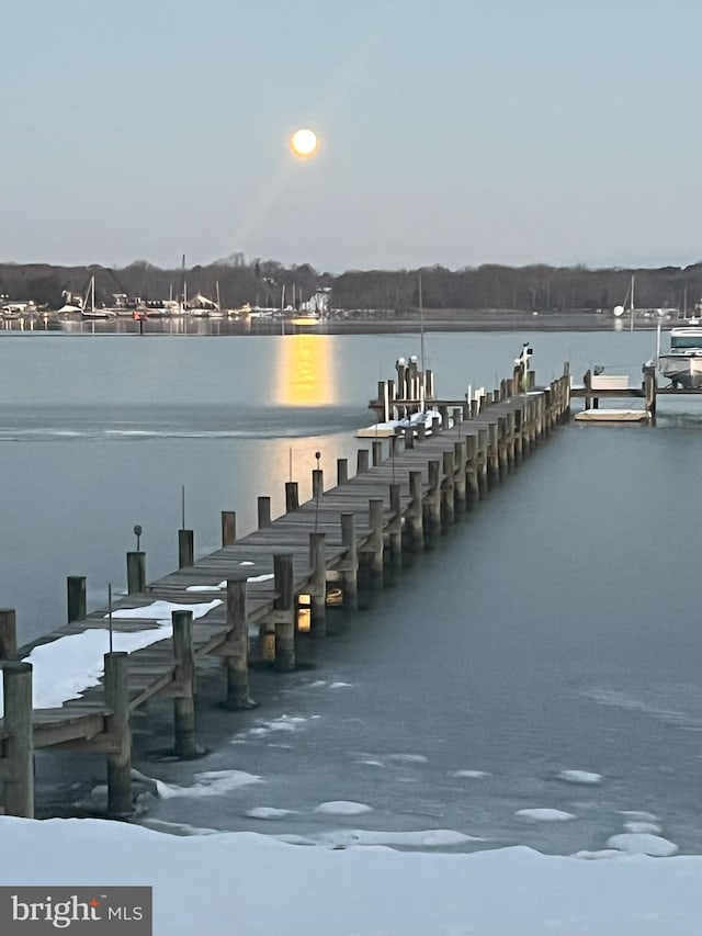 1100 Steamboat Rd, Shady Side, MD 20764 - dock area featuring a water view