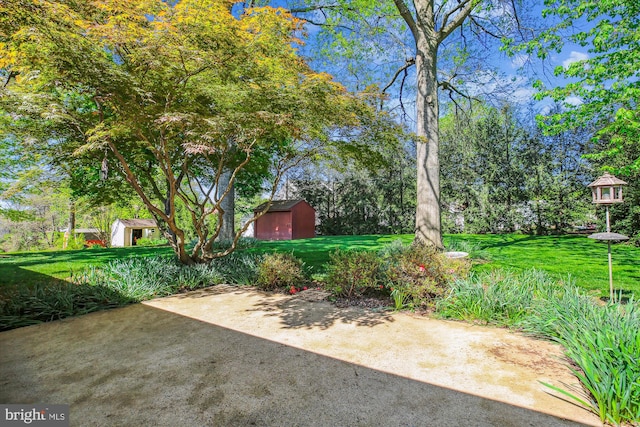 18312 Metz Dr, Germantown, MD 20874 - view of green lawn with a storage shed and an outbuilding