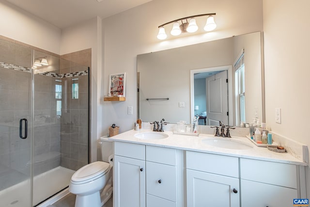1509 Delphi Ln, Charlottesville, VA 22911 - full bath with double vanity, a stall shower, and toilet