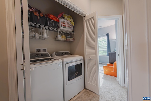 1509 Delphi Ln, Charlottesville, VA 22911 - washroom featuring light colored carpet and washer and clothes dryer