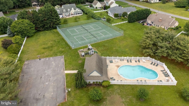 13 Deerfield Ln, Rehoboth Beach, DE 19971 - aerial view of property's location featuring a pool