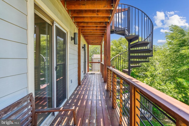 5110 Fort Totten Dr NE Unit P4, Washington, DC 20011 - wooden terrace featuring stairway