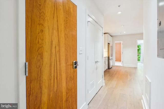 5110 Fort Totten Dr NE Unit P4, Washington, DC 20011 - hall featuring light wood-type flooring and baseboards