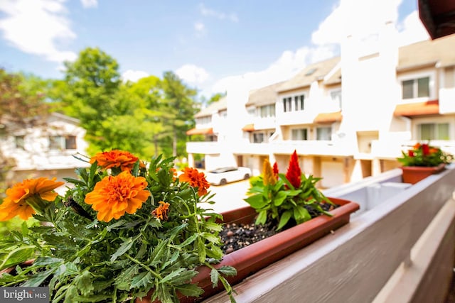 balcony with a residential view