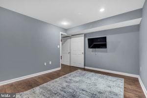 42783 Freedom St, Chantilly, VA 20152 - unfurnished bedroom featuring wood finished floors and recessed lighting