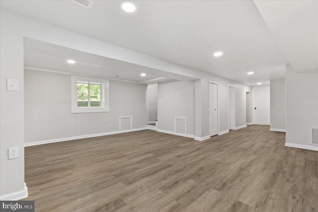 228 Doe Trl, Winchester, VA 22602 - below grade area featuring recessed lighting, wood finished floors, and baseboards