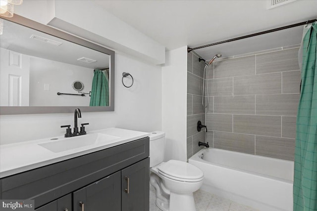 228 Doe Trl, Winchester, VA 22602 - bathroom featuring tile patterned flooring, toilet, shower / tub combo with curtain, and vanity