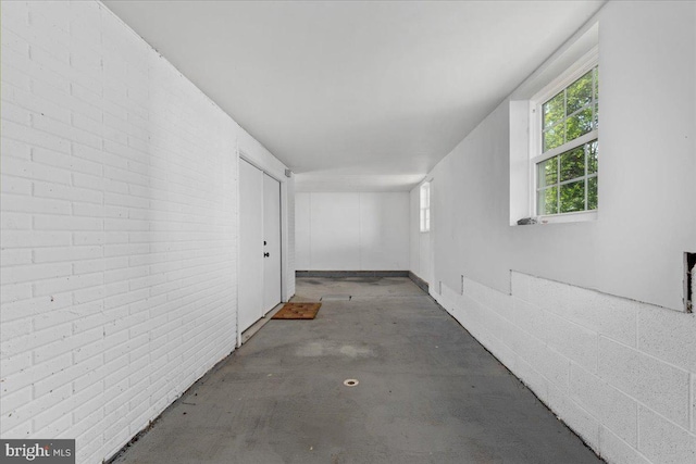 228 Doe Trl, Winchester, VA 22602 - hallway with brick wall