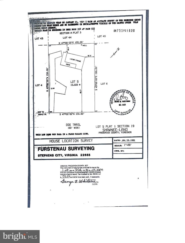 228 Doe Trl, Winchester, VA 22602 - survey map / technical document