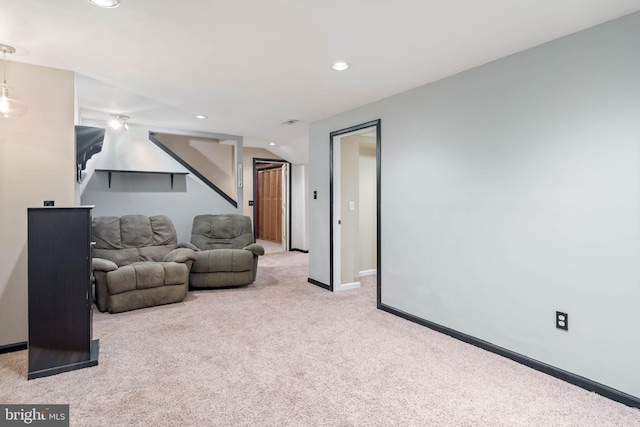 123 Nantucket Dr, Middletown, DE 19709 - living area with carpet, baseboards, and recessed lighting