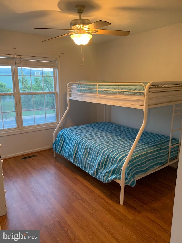 1170 Hisey Ave, Woodstock, VA 22664 - bedroom with wood finished floors, baseboards, and ceiling fan